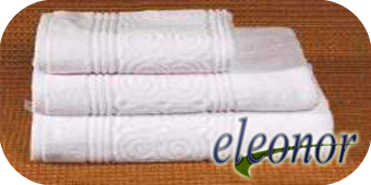 Отбеленные (белые) полотенца махровые для гостиниц и саун
